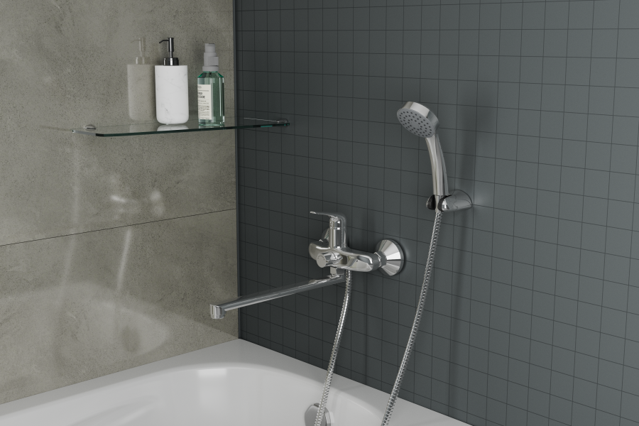 Смеситель для ванны с длинным поворотным изливом RUSH Corsica (CO4240-51) Смеситель для ванны с длинным поворотным изливом RUSH Corsica (CO4240-51)