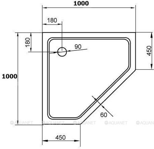 Акриловый поддон CEZARES TRAY-A-P-100-15-W Акриловый поддон CEZARES TRAY-A-P-100-15-W