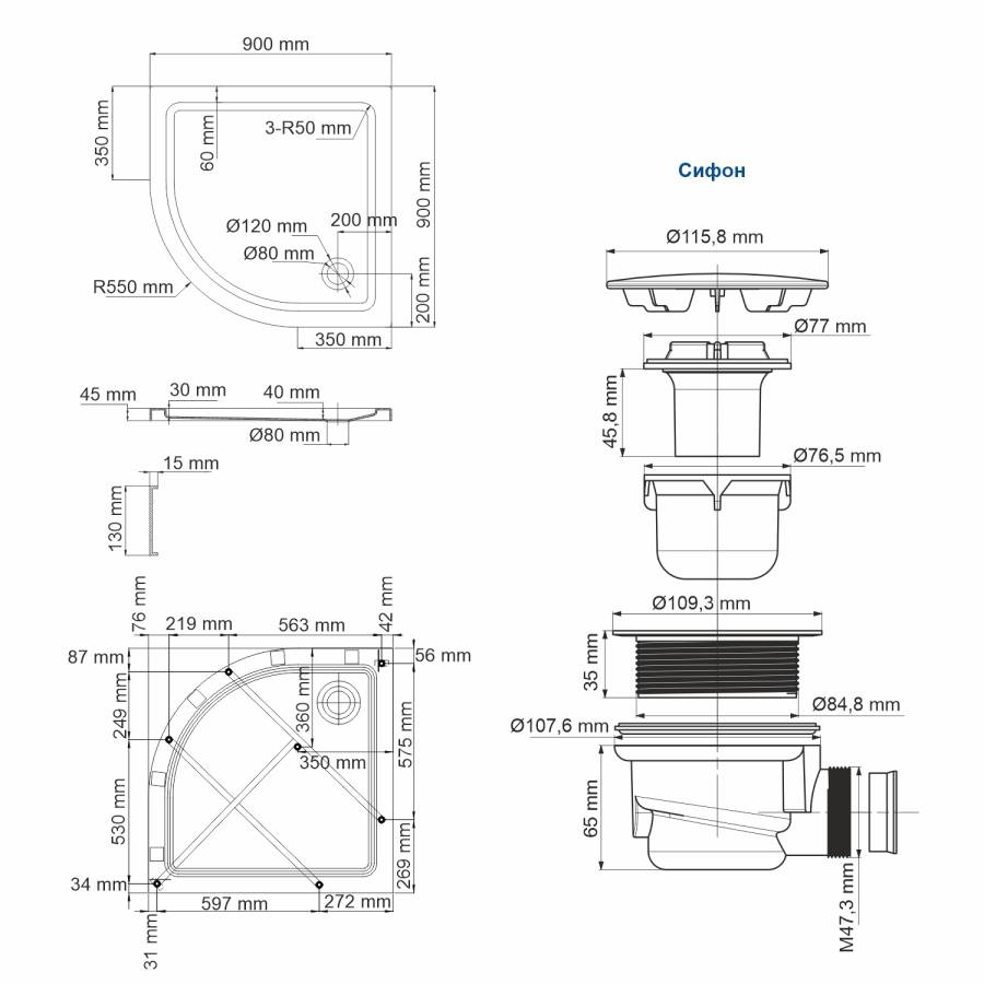 Isen 26T01 Душевой поддон Wasserkraft Isen 26T01 Душевой поддон Wasserkraft