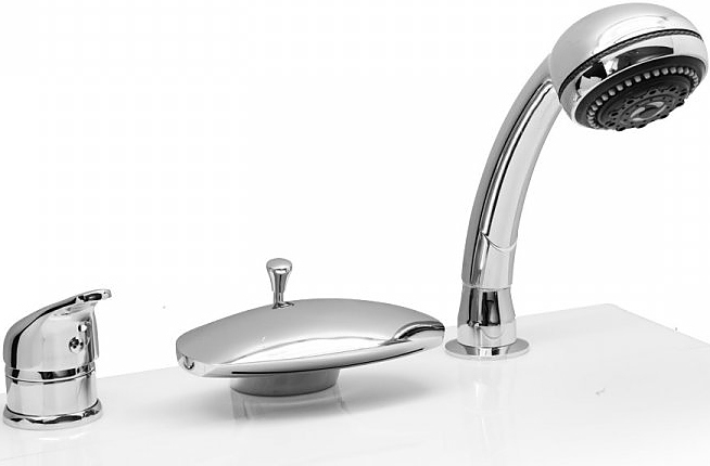 Смеситель на борт ванны VELLA-KIT, врезной, 3 элемента Смеситель на борт ванны VELLA-KIT, врезной, 3 элемента