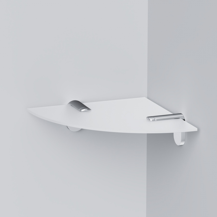 A8434900 X-Joy Угловая стеклянная полка, 20 см A8434900 X-Joy Угловая стеклянная полка, 20 см