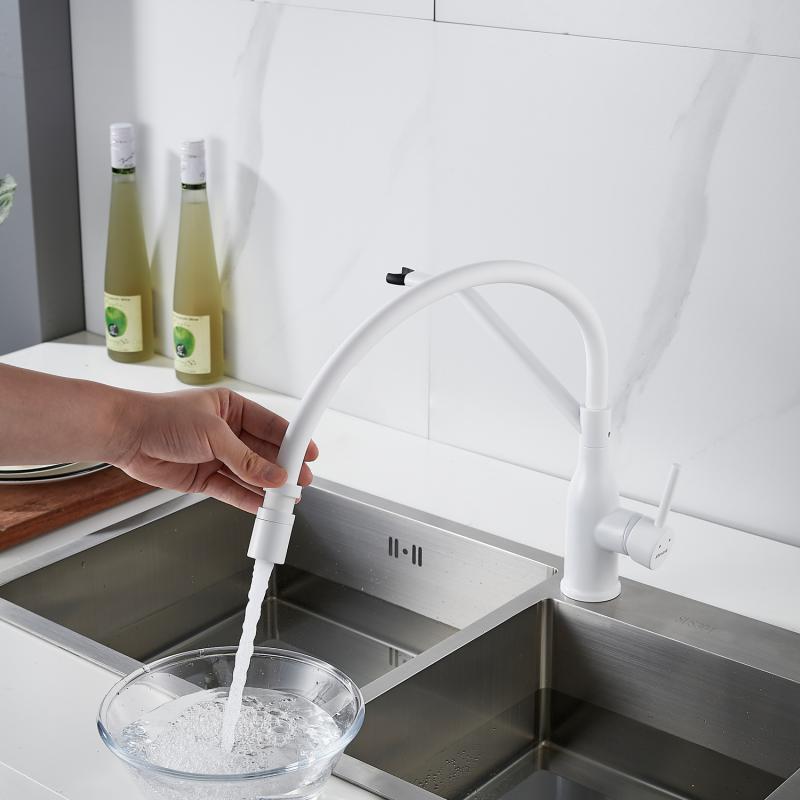 Смеситель для кухни с гибким изливом Shevanik S343C-1 Смеситель для кухни с гибким изливом Shevanik S343C-1