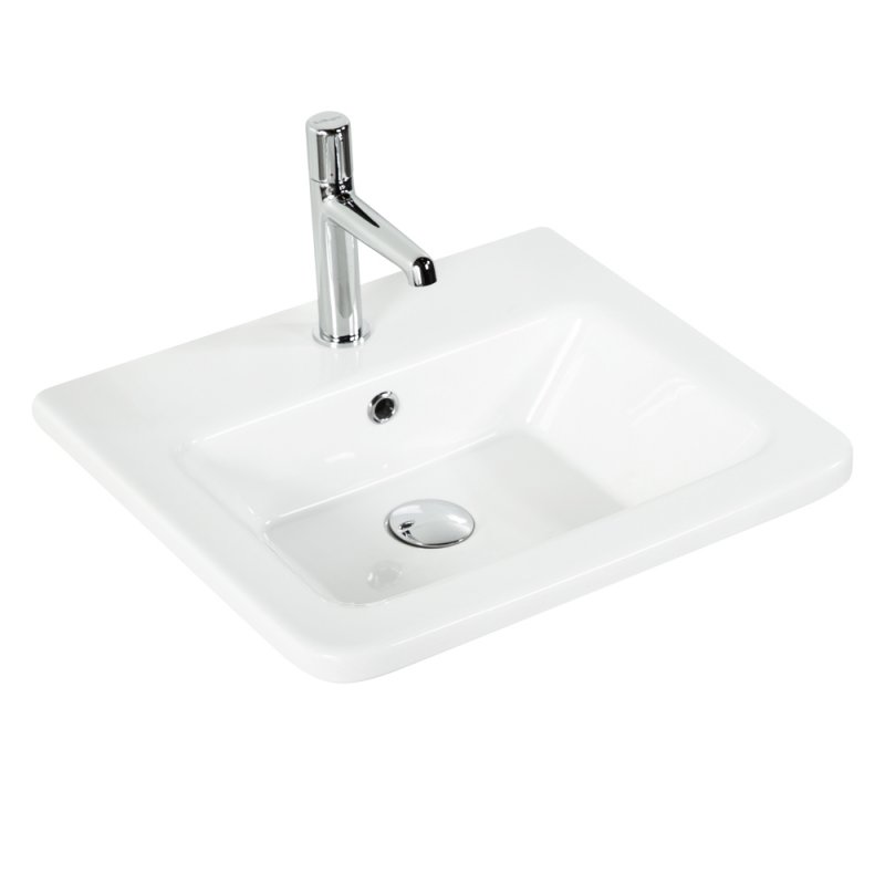 Тумба с раковиной подвесная  BelBagno ALBANO-CER 50 Rovere Vintage Bianco, раковина белая Тумба с раковиной подвесная  BelBagno ALBANO-CER 50 Rovere Vintage Bianco, раковина белая