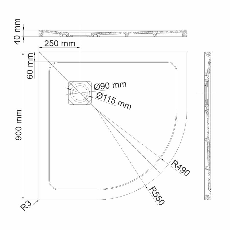Dinkel 58T01 Душевой поддон Wasserkraft Dinkel 58T01 Душевой поддон Wasserkraft