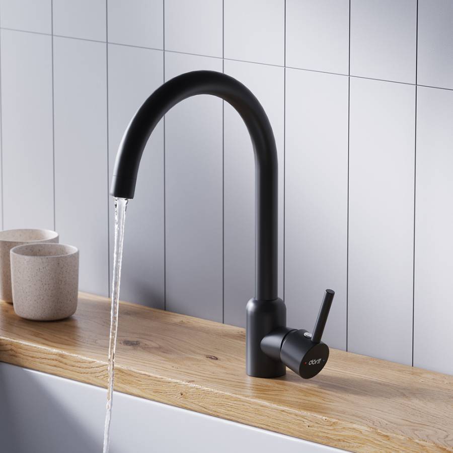 D3007022 Logic кухонный смеситель поворотный, черный D3007022 Logic кухонный смеситель поворотный, черный