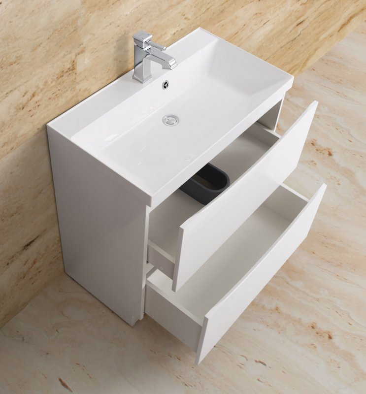 Тумба с раковиной напольная BelBagno MARINO 90 Bianco Lucido, раковина белая Тумба с раковиной напольная BelBagno MARINO 90 Bianco Lucido, раковина белая