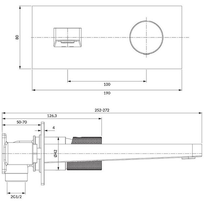 Смеситель для умывальника скрытого монтажа OMNIRES CONTOUR CT8015GLB (брашированное золото) Смеситель для умывальника скрытого монтажа OMNIRES CONTOUR CT8015GLB (брашированное золото)