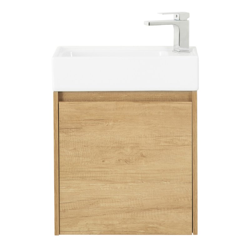 Тумба с раковиной подвесная BelBagno KRAFT MINI 50 Rovere Galifax Bianco левосторонняя, раковина белая Тумба с раковиной подвесная BelBagno KRAFT MINI 50 Rovere Galifax Bianco левосторонняя, раковина белая