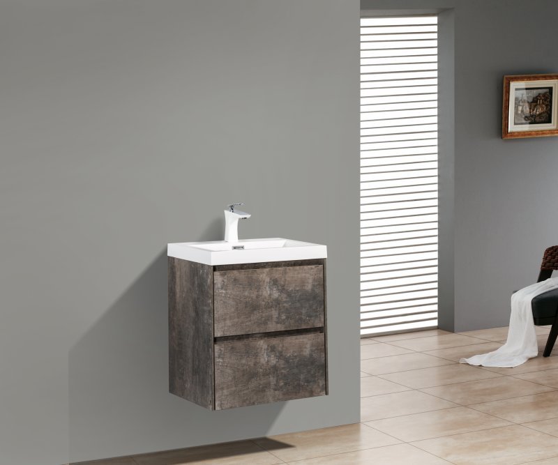 Тумба с раковиной подвесная BelBagno PIETRA MINI 50 Stone, раковина белая Тумба с раковиной подвесная BelBagno PIETRA MINI 50 Stone, раковина белая
