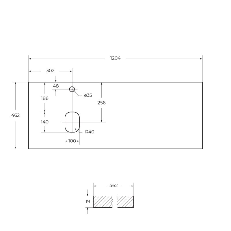 Столешница из МДФ BelBagno EK-120-AS-BL-R Bianco Lucido Столешница из МДФ BelBagno EK-120-AS-BL-R Bianco Lucido