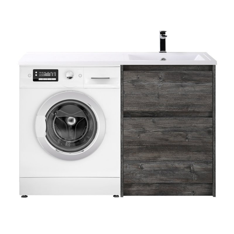 Тумба с раковиной напольная BelBagno KRAFT-LVD-58/120-L Pino Pasadena, раковина белая Тумба с раковиной напольная BelBagno KRAFT-LVD-58/120-L Pino Pasadena, раковина белая