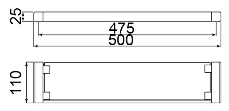 Полка стеклянная Timo Selene 17072/17 золото матовое Полка стеклянная Timo Selene 17072/17 золото матовое