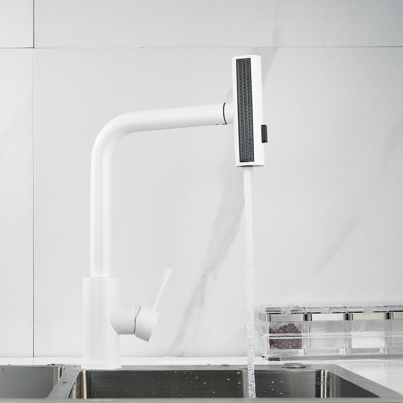 Смеситель для кухни с выдвижной лейкой Shevanik S263 S263C Смеситель для кухни с выдвижной лейкой Shevanik S263 S263C