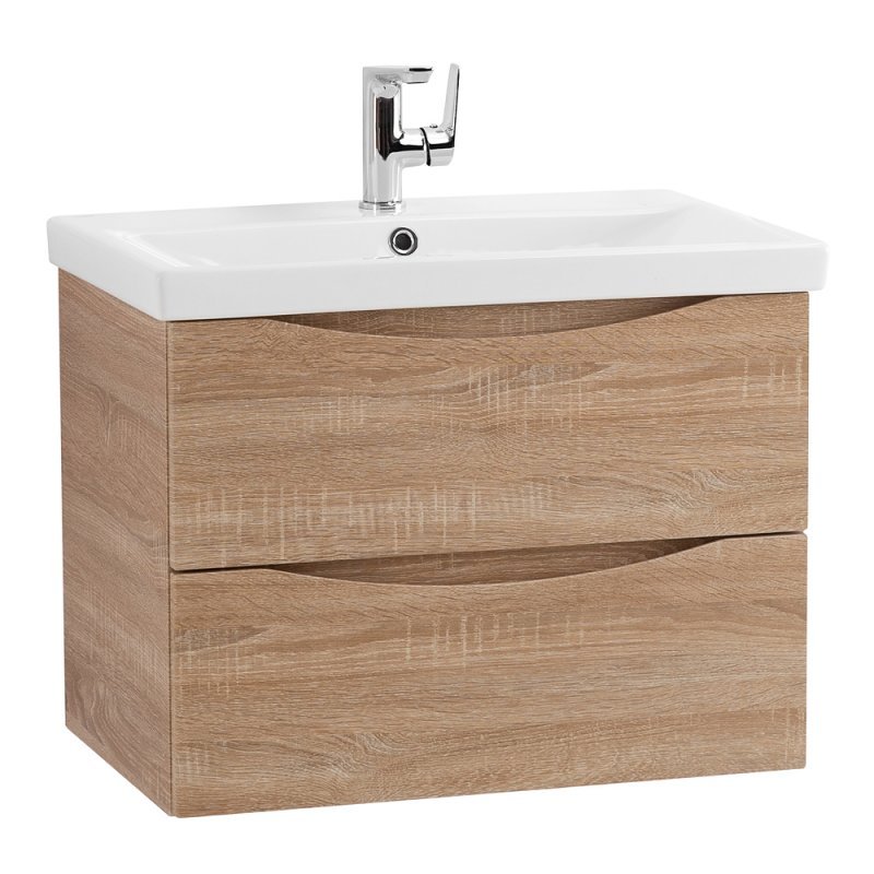 Тумба с раковиной подвесная BelBagno MARINO-CER 60 Rovere Grigio, раковина белая Тумба с раковиной подвесная BelBagno MARINO-CER 60 Rovere Grigio, раковина белая