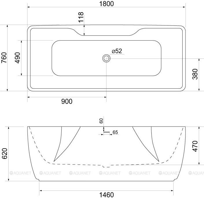 Акриловая ванна BELBAGNO BB110-180-76 Акриловая ванна BELBAGNO BB110-180-76