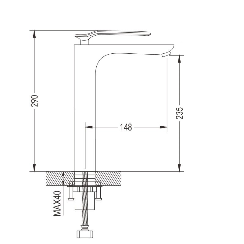 Смеситель для раковины латунь R1911F Смеситель для раковины латунь R1911F