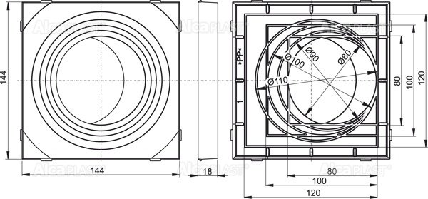 Вставка для водосточной трубы универсальная – серый Вставка для водосточной трубы универсальная – серый