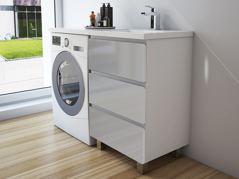 Комплект мебели Dallas Luxe 1050х482 правосторонний напольный 3 ящика  (ШхГхВ)  408х476х860 Комплект мебели Dallas Luxe 1050х482 правосторонний напольный 3 ящика  (ШхГхВ)  408х476х860