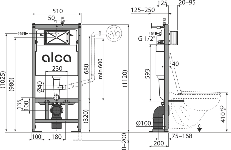 Скрытая система инсталляции для сухой установки Скрытая система инсталляции для сухой установки