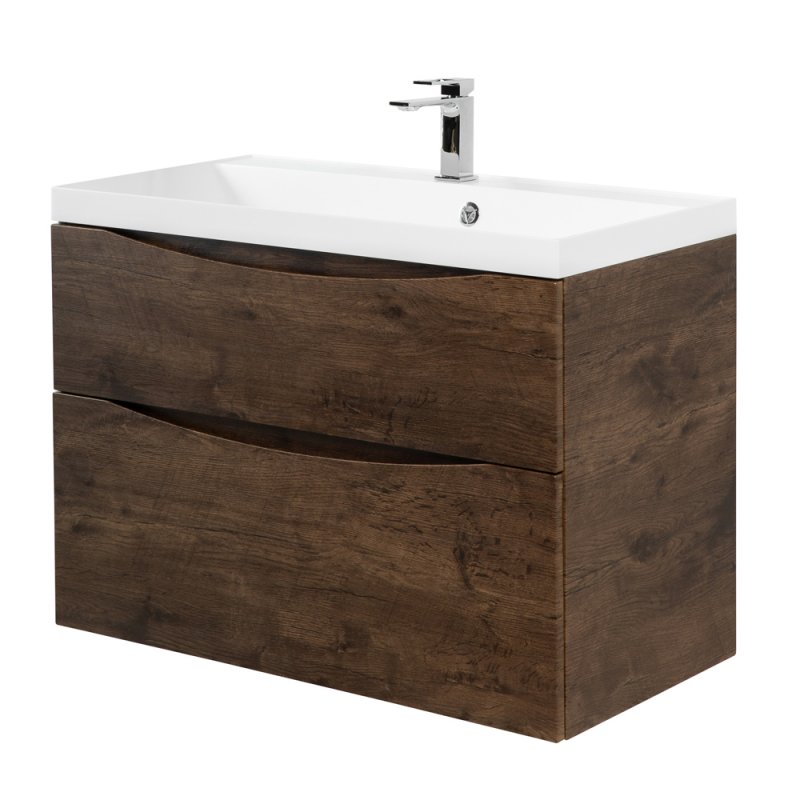 Тумба с раковиной подвесная BelBagno MARINO-H60 90 Rovere Nature, раковина белая Тумба с раковиной подвесная BelBagno MARINO-H60 90 Rovere Nature, раковина белая
