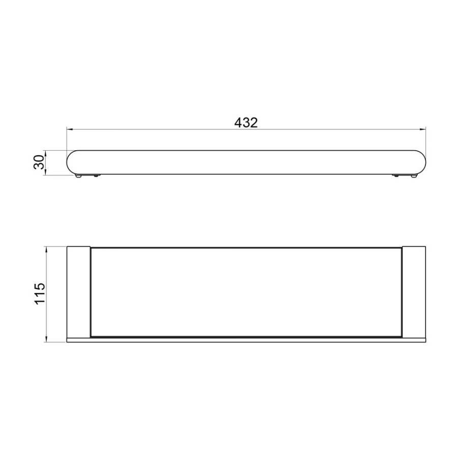 Полка стеклянная Timo Saona 13072/18 черное золото Полка стеклянная Timo Saona 13072/18 черное золото
