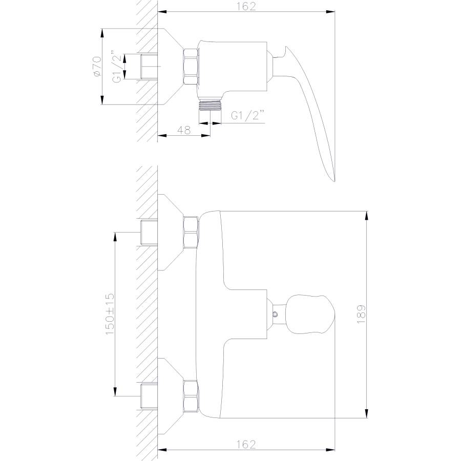 Смеситель для душа  RUSH Island (IS6535-63) Смеситель для душа  RUSH Island (IS6535-63)
