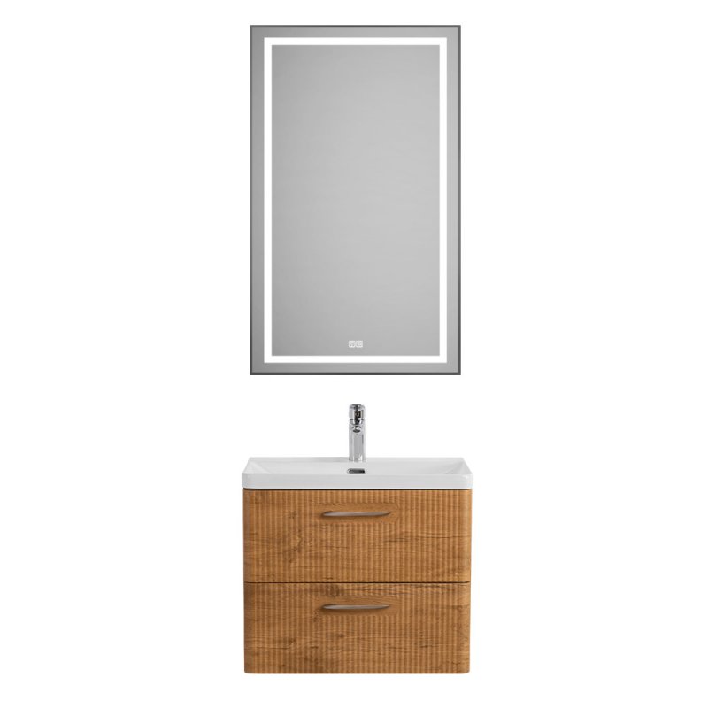 Тумба с раковиной подвесная BelBagno DUE 60 Белый металлик, раковина белая Тумба с раковиной подвесная BelBagno DUE 60 Белый металлик, раковина белая