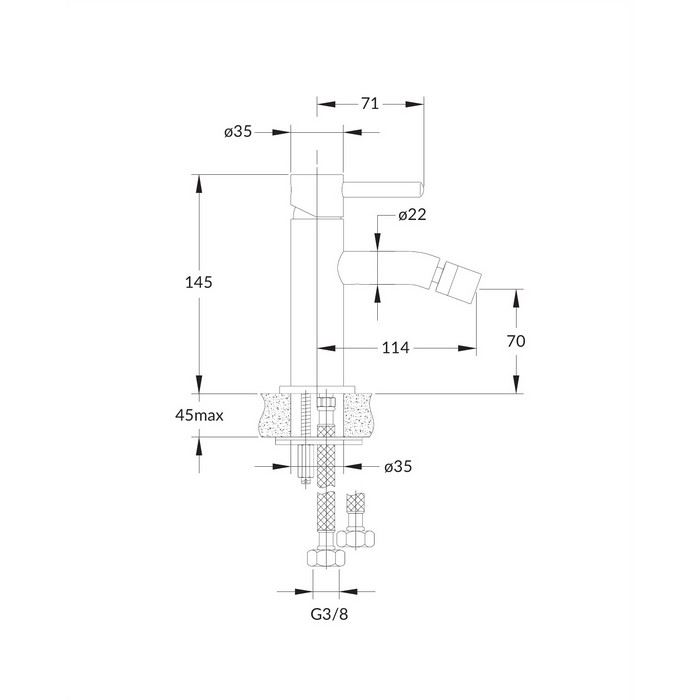 Смеситель для биде OMNIRES Y Y1220BLGL (черный/золото) Смеситель для биде OMNIRES Y Y1220BLGL (черный/золото)