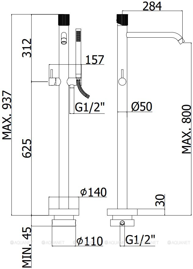 Смеситель для ванны с душем Paffoni Jo JO032CR Смеситель для ванны с душем Paffoni Jo JO032CR