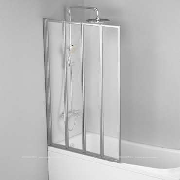 Шторка на борт ванны 100 AM.PM Like W80BS-100-140CT поворотно-складная