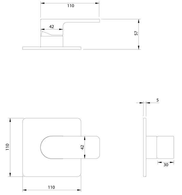 Смеситель для душа скрытого монтажа OMNIRES BARETTI BA7845CR (хром) Смеситель для душа скрытого монтажа OMNIRES BARETTI BA7845CR (хром)