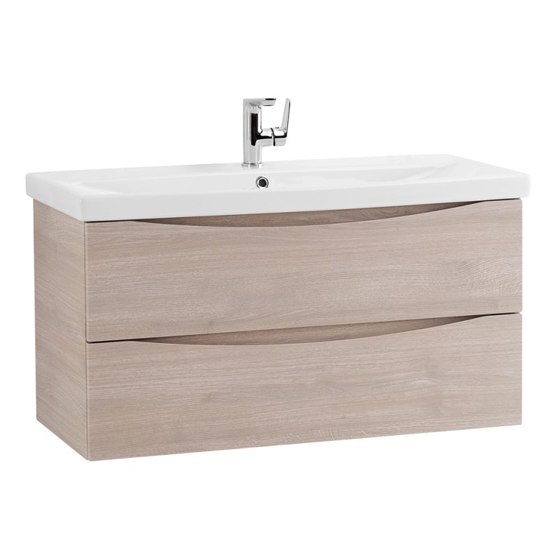Тумба с раковиной подвесная BelBagno MARINO-CER 90 Rovere Grigio, раковина белая Тумба с раковиной подвесная BelBagno MARINO-CER 90 Rovere Grigio, раковина белая