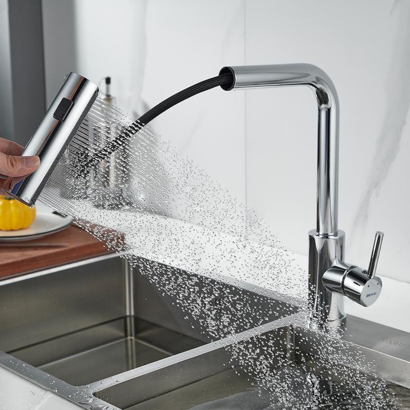 Смеситель для кухни с выдвижной лейкой Shevanik S263 S263 Смеситель для кухни с выдвижной лейкой Shevanik S263 S263