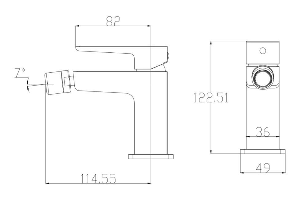 Смеситель для биде OMNIRES PARMA PM7420BL (черный BLM) Смеситель для биде OMNIRES PARMA PM7420BL (черный BLM)