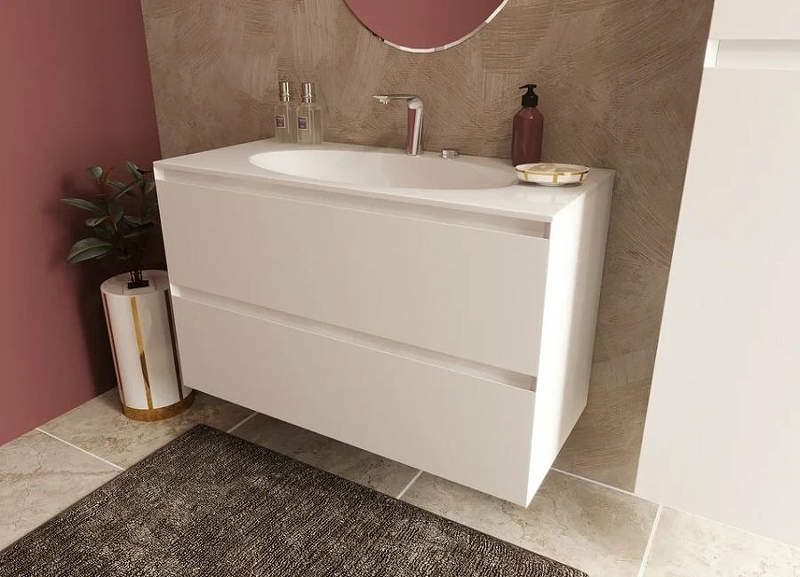 Комплект мебели Malta 1000х450 подвесной 2 ящика (ШхГхВ) 998х466х607 Комплект мебели Malta 1000х450 подвесной 2 ящика (ШхГхВ) 998х466х607