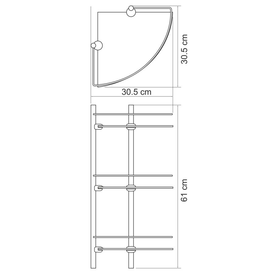 K-3733 Полка стеклянная тройная K-3733 Полка стеклянная тройная