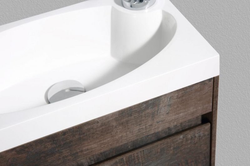 Тумба с раковиной подвесная с дверкой BelBagno PIETRA MINI 46-L Stucco Cemento, раковина белая Тумба с раковиной подвесная с дверкой BelBagno PIETRA MINI 46-L Stucco Cemento, раковина белая