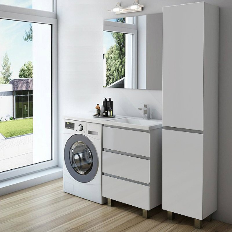 Комплект мебели Dallas Luxe 1050х482 правосторонний напольный 3 ящика  (ШхГхВ)  408х476х860 Комплект мебели Dallas Luxe 1050х482 правосторонний напольный 3 ящика  (ШхГхВ)  408х476х860