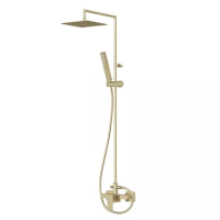 PORTA-CD-SR Душевая колонна со смесителем для верхнего и ручного душа, верхний душ из нержавеющей стали, исполнение sunrise