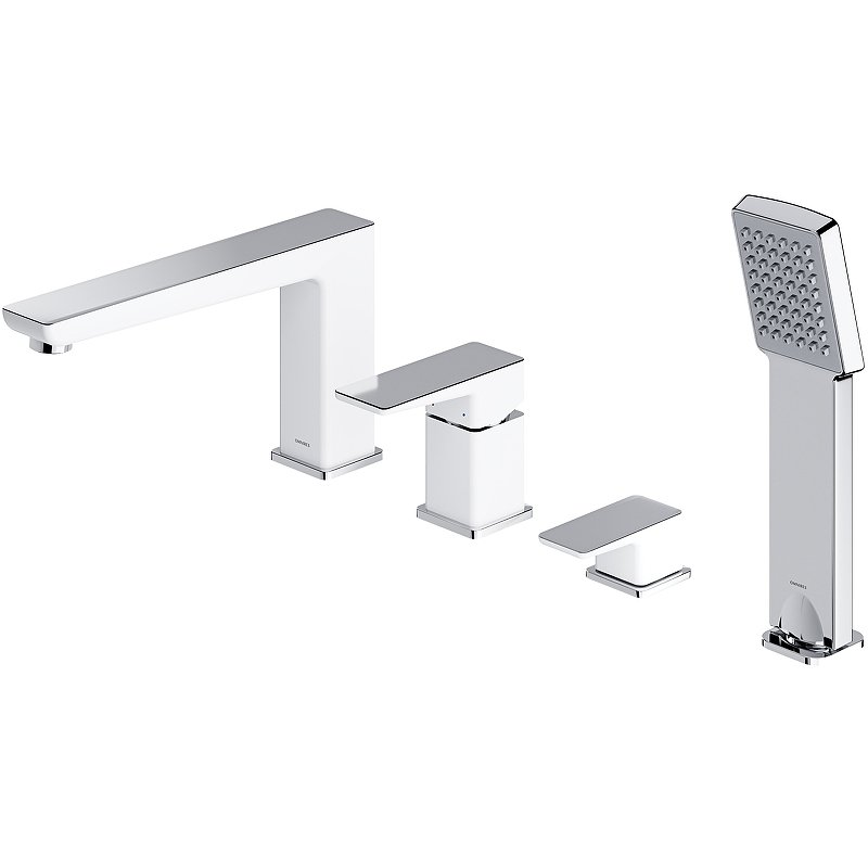 Смеситель на борт ванны OMNIRES PARMA PM7432CRB (хром/белый) Смеситель на борт ванны OMNIRES PARMA PM7432CRB (хром/белый)