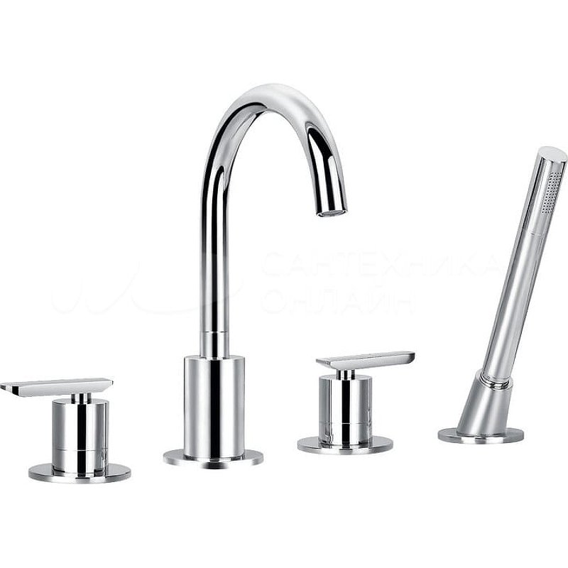 SIESTA-F-BVD4-01 Смеситель на борт ванны с ручным выдвижным душем SIESTA-F-BVD4-01 Смеситель на борт ванны с ручным выдвижным душем