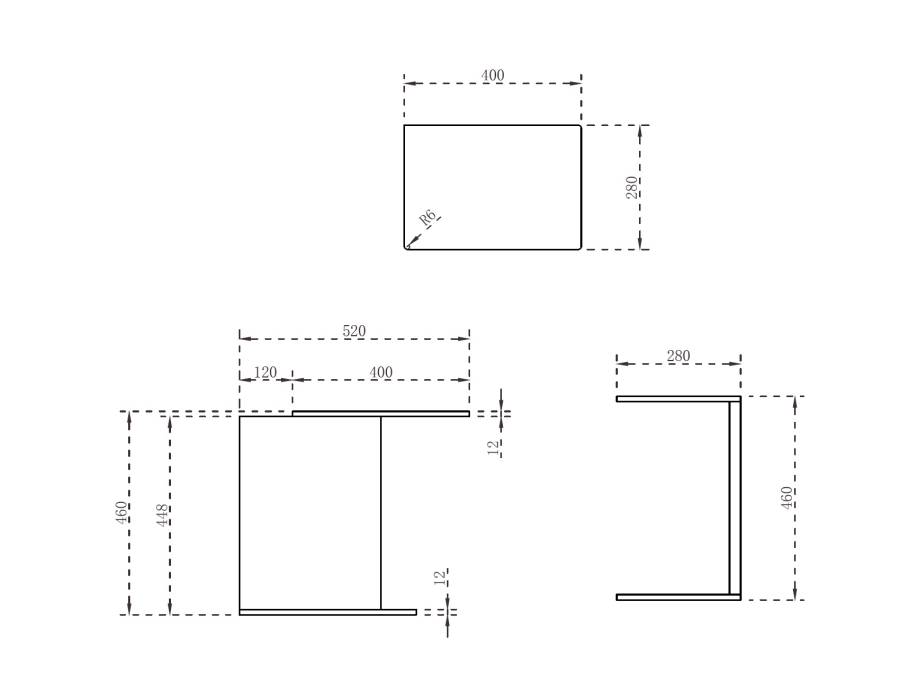 Столик для ванной комнаты ABBER Stein AS1636MB черный матовый Столик для ванной комнаты ABBER Stein AS1636MB черный матовый