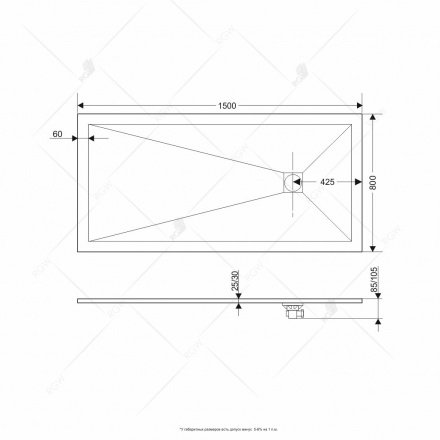 Душевой поддон RGW ST-158W 80 x 150 см, прямоугольный, из искусственного камня, белый, 16152815-01 Душевой поддон RGW ST-158W 80 x 150 см, прямоугольный, из искусственного камня, белый, 16152815-01