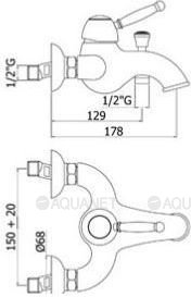 Смеситель для ванны с душем Paffoni Giorgia GI022BR