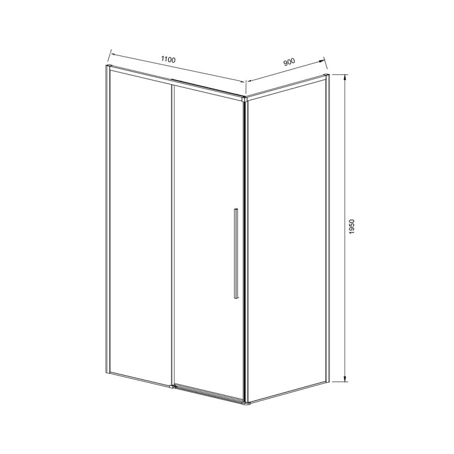 Душевой уголок Slim-N VSR-4SN9011CL, 1100*900, хром, стекло прозрачное Душевой уголок Slim-N VSR-4SN9011CL, 1100*900, хром, стекло прозрачное