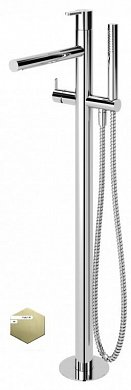 LEAF-VDP-SR Напольный смеситель для ванны и душа однорычажный в комплекте с ручным душем и шлангом, исполнение Sunrise LEAF-VDP-SR Напольный смеситель для ванны и душа однорычажный в комплекте с ручным душем и шлангом, исполнение Sunrise