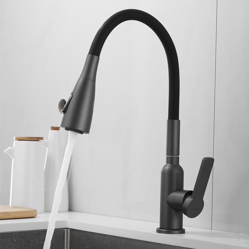 Смеситель для кухни с гибким изливом Shevanik S843T-3 Смеситель для кухни с гибким изливом Shevanik S843T-3