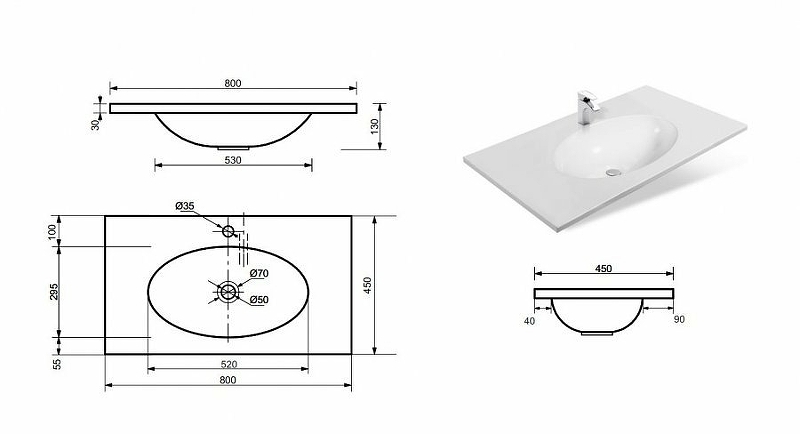 Комплект мебели Vegas 800х450 подвесной 2 ящика (ШхГхВ) 798х446х607 Комплект мебели Vegas 800х450 подвесной 2 ящика (ШхГхВ) 798х446х607