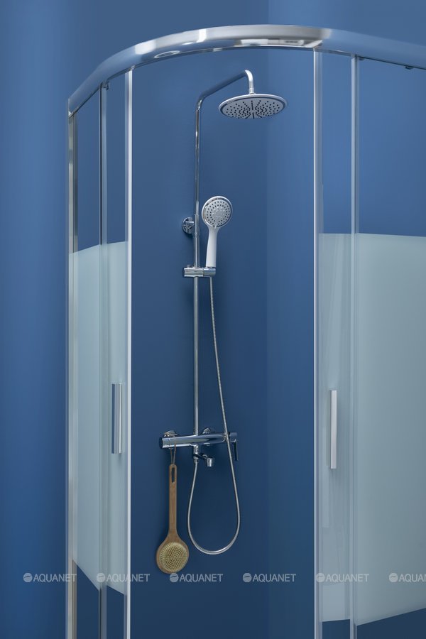 Душевой уголок Aquanet Practic AE10-Q-90x90U-CP 900x900, прозрачное, матовое стекло Душевой уголок Aquanet Practic AE10-Q-90x90U-CP 900x900, прозрачное, матовое стекло