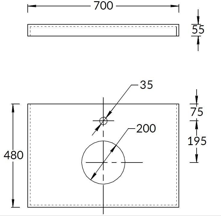 Столешница из керамогранита Риальто 70x48, бежевая, CN70.SG560420R Столешница из керамогранита Риальто 70x48, бежевая, CN70.SG560420R
